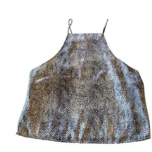 Cotton On cami top black and white cheetah pattern Size| M